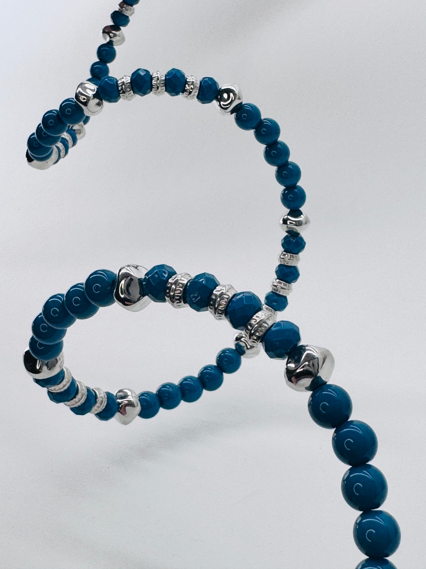 Blue Beaded cuff