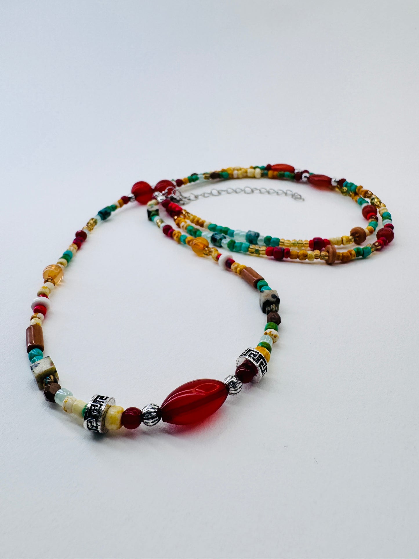 Real Stone Beaded Necklace