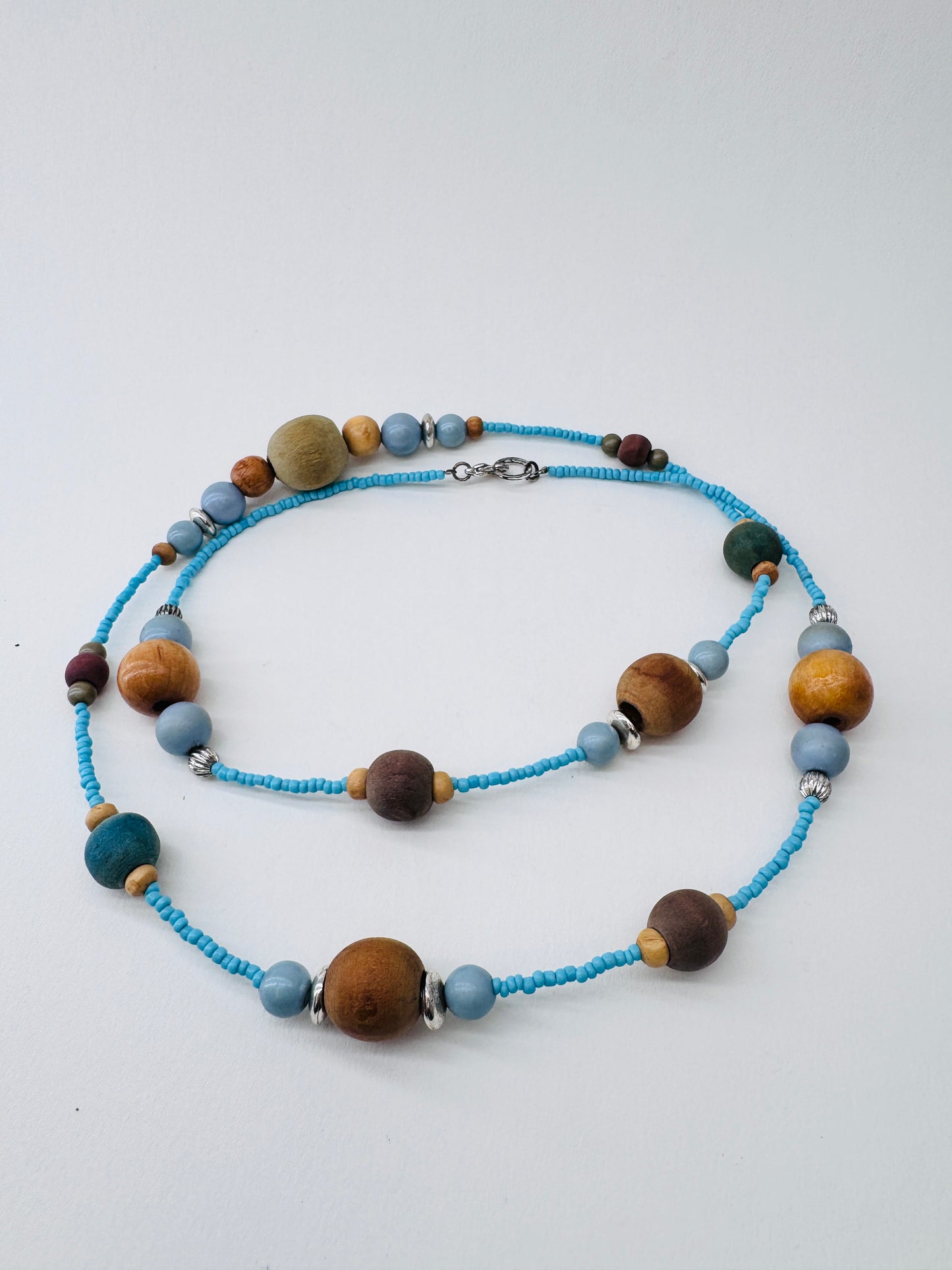 Wooden beaded necklace