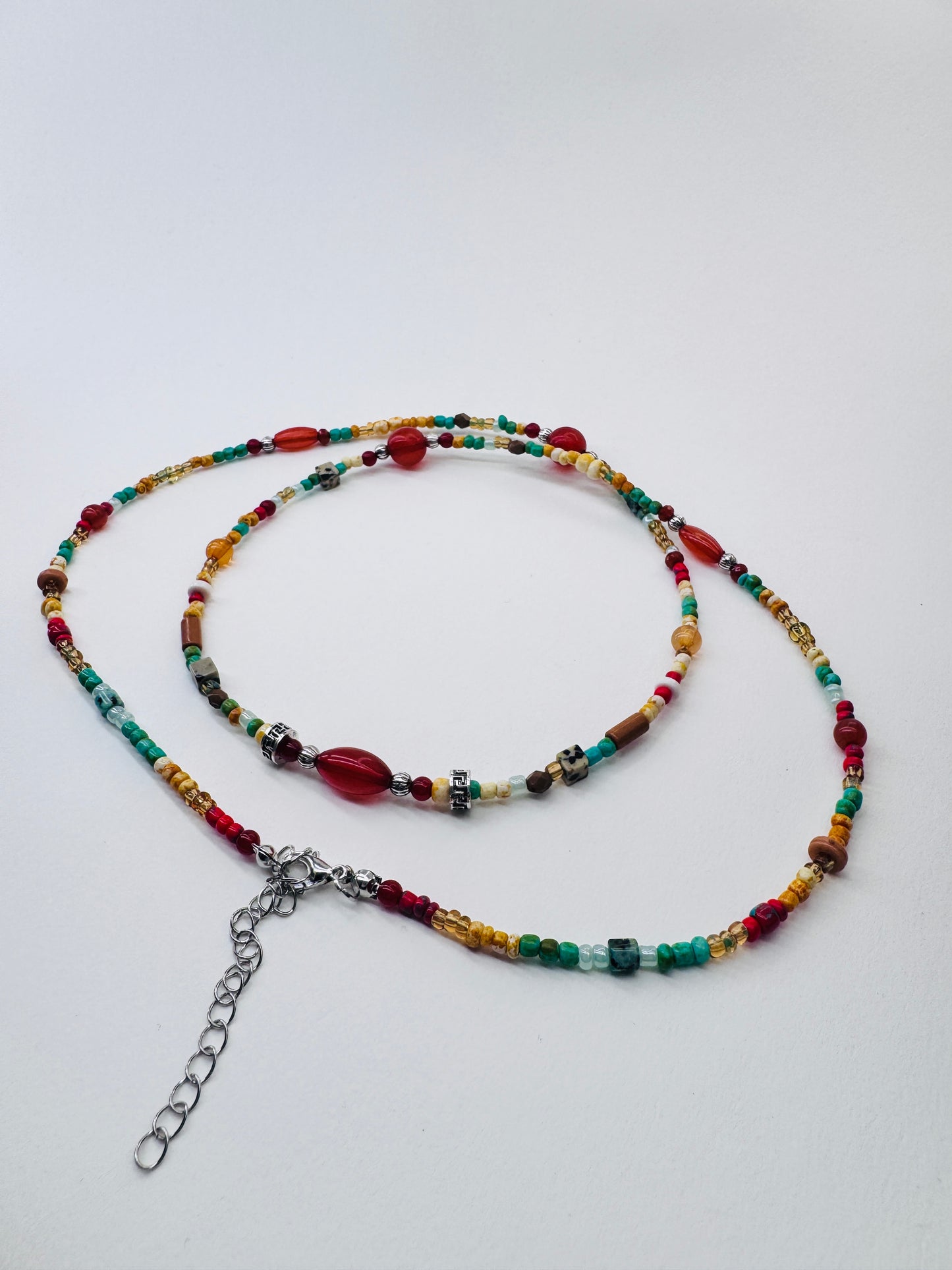 Real Stone Beaded Necklace