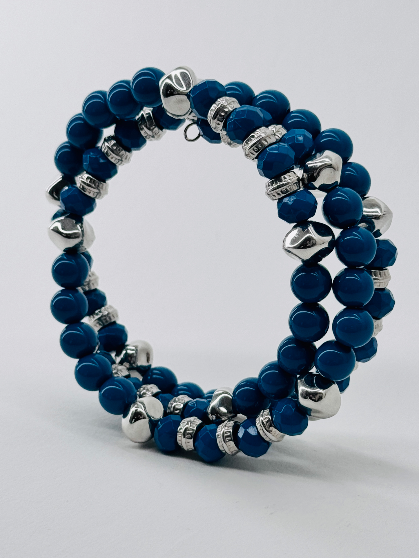 Blue Beaded cuff