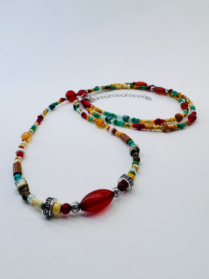 Real Stone Beaded Necklace