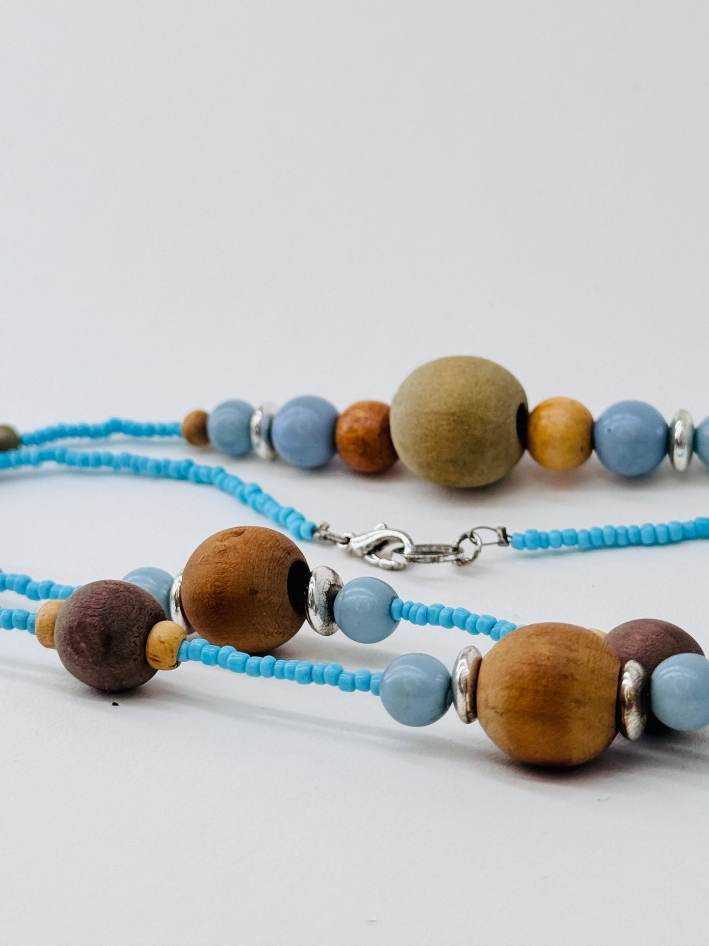 Wooden beaded necklace