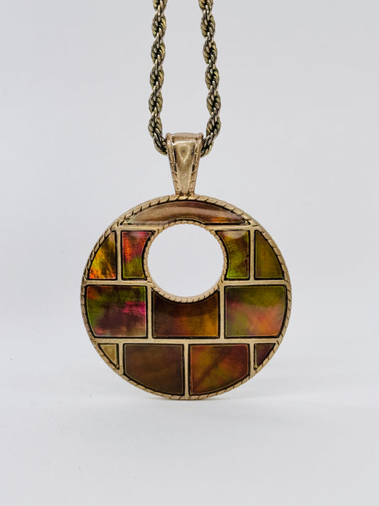 Multicolor reflective necklace