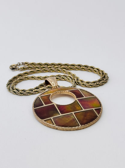 Multicolor reflective necklace