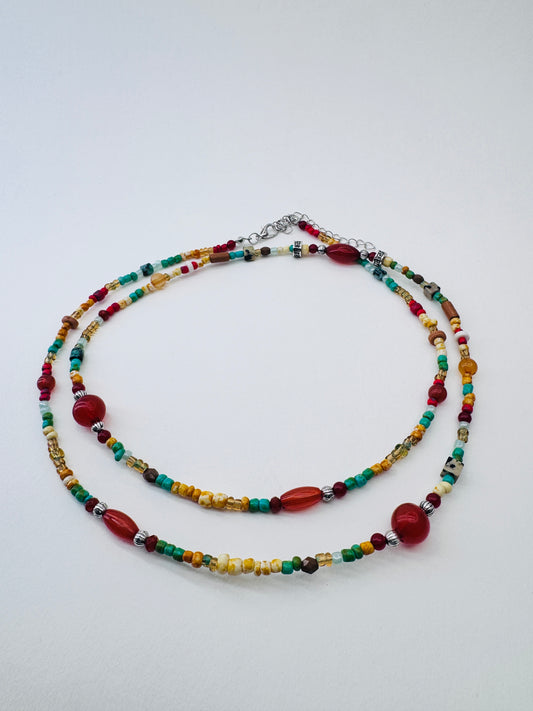 Real Stone Beaded Necklace